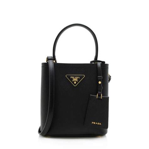 prada small leather satchel saks|Prada Small Saffiano Leather Panier Top Handle Bag.